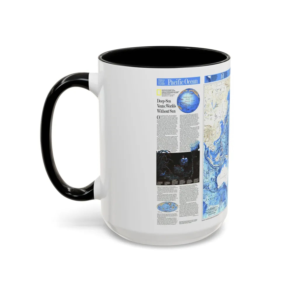 Pacific Ocean (1992) (Map) Accent Coffee Mug-Go Mug Yourself