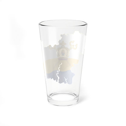 Flag-map of Mykolaiv Oblast (Ukraine) Pint Glass 16oz