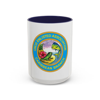 USCG EnlAssocCaribbean Branch (U.S. Coast Guard) Accent Coffee Mug
