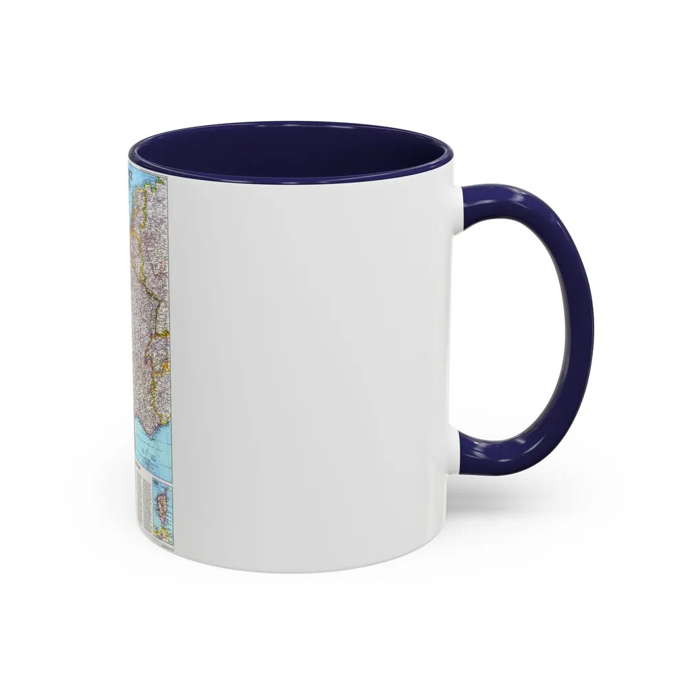 France (1989) (Map) Accent Coffee Mug-Go Mug Yourself