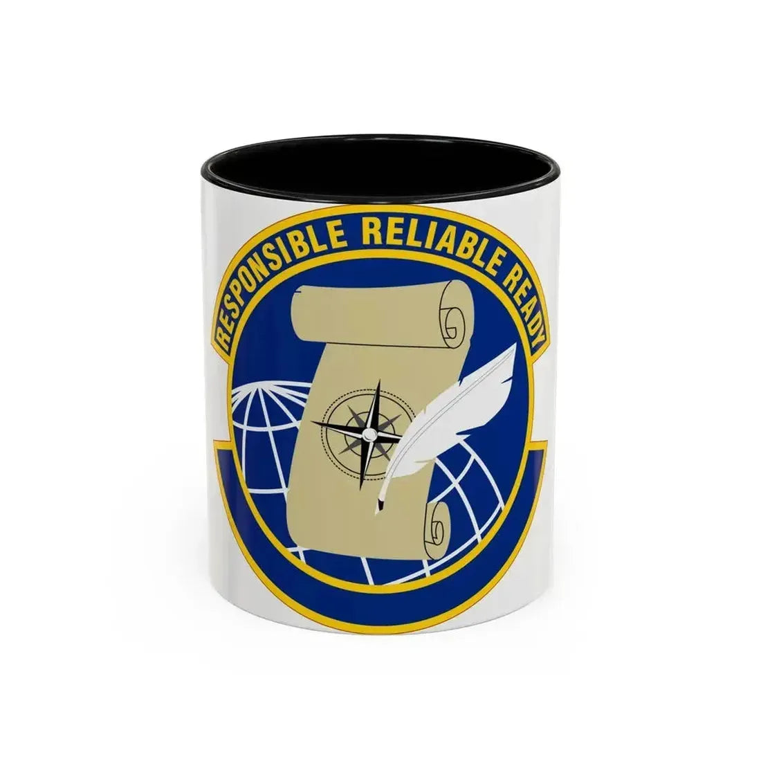 764 Enterprise Sourcing Squadron AFMC (U.S. Air Force) Accent Coffee Mug 11oz Black - Go Mug Yourself