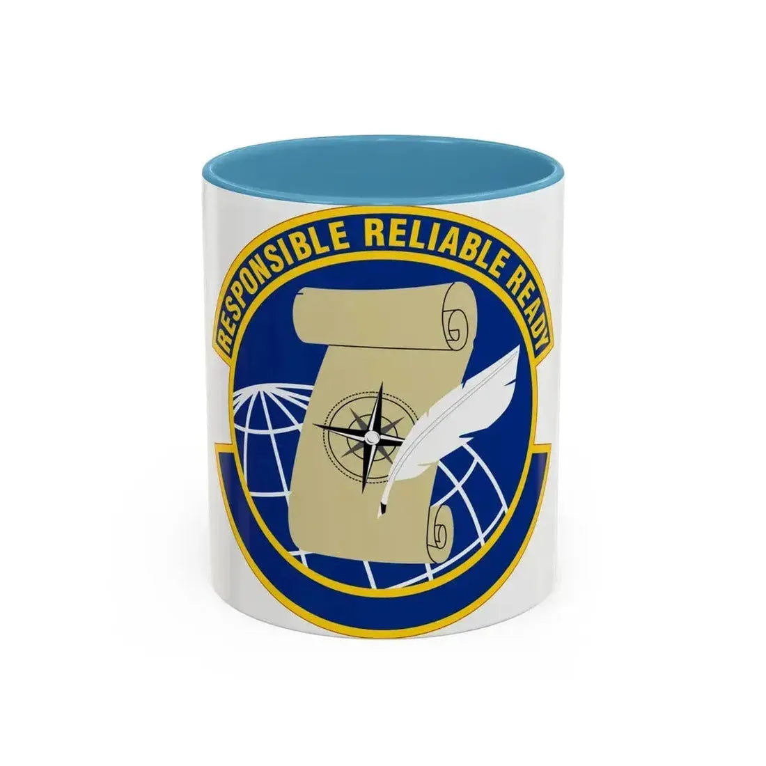764 Enterprise Sourcing Squadron AFMC (U.S. Air Force) Accent Coffee Mug 11oz Light Blue - Go Mug Yourself