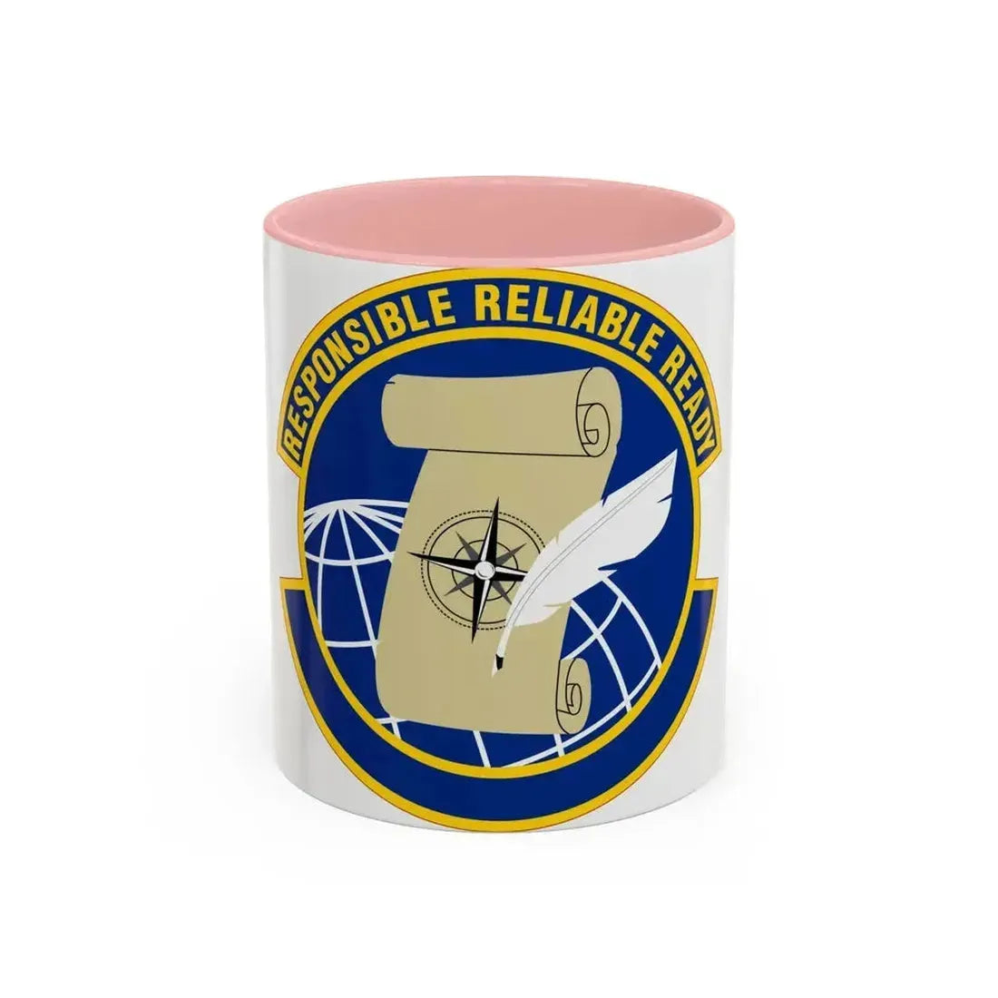 764 Enterprise Sourcing Squadron AFMC (U.S. Air Force) Accent Coffee Mug 11oz Pink - Go Mug Yourself