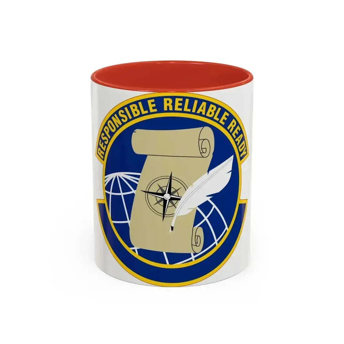 764 Enterprise Sourcing Squadron AFMC (U.S. Air Force) Accent Coffee Mug 11oz Red - Go Mug Yourself