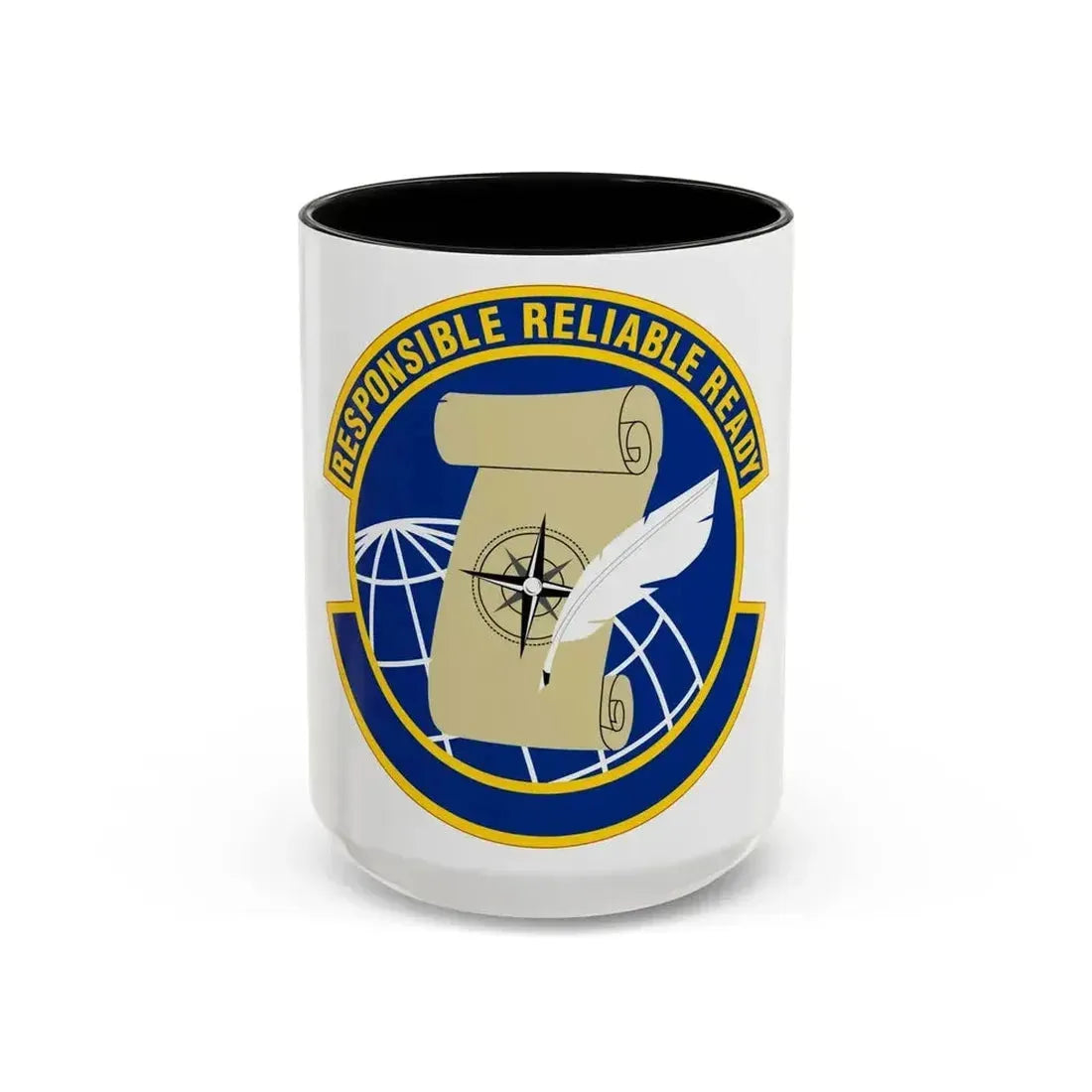 764 Enterprise Sourcing Squadron AFMC (U.S. Air Force) Accent Coffee Mug 15oz Black - Go Mug Yourself