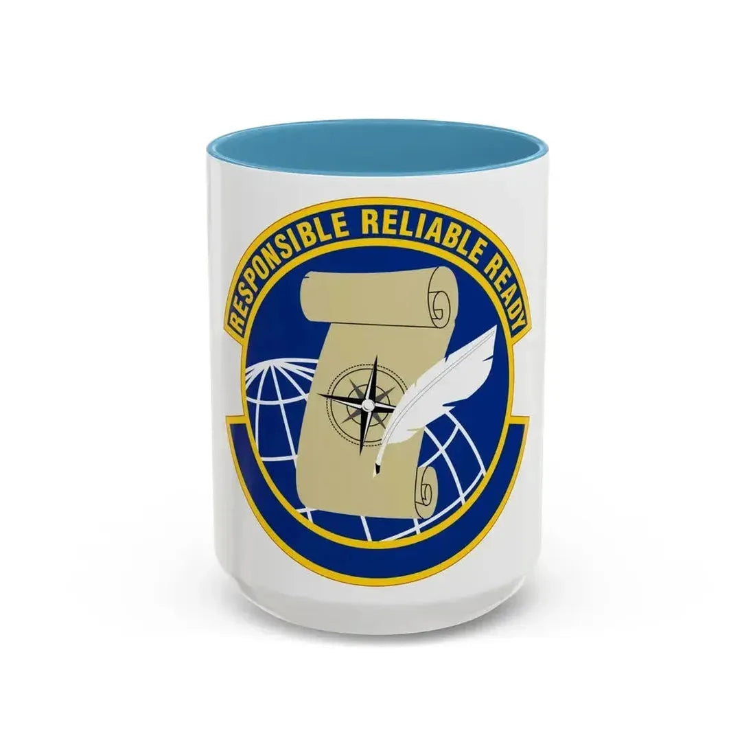764 Enterprise Sourcing Squadron AFMC (U.S. Air Force) Accent Coffee Mug 15oz Light Blue - Go Mug Yourself