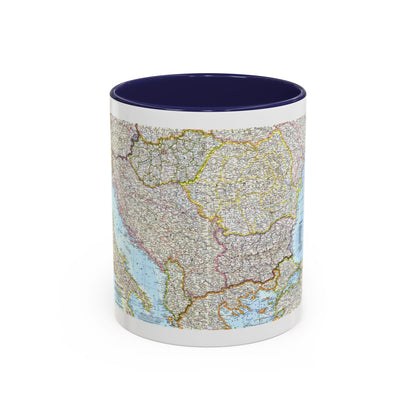 Europe - The Balkans (1962) (Map) Accent Coffee Mug
