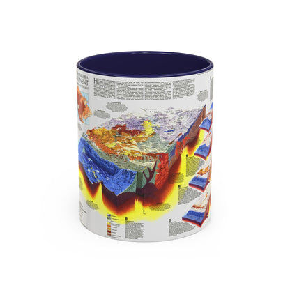 North America - The Shaping of a Continent (1985) (Map) Accent Coffee Mug