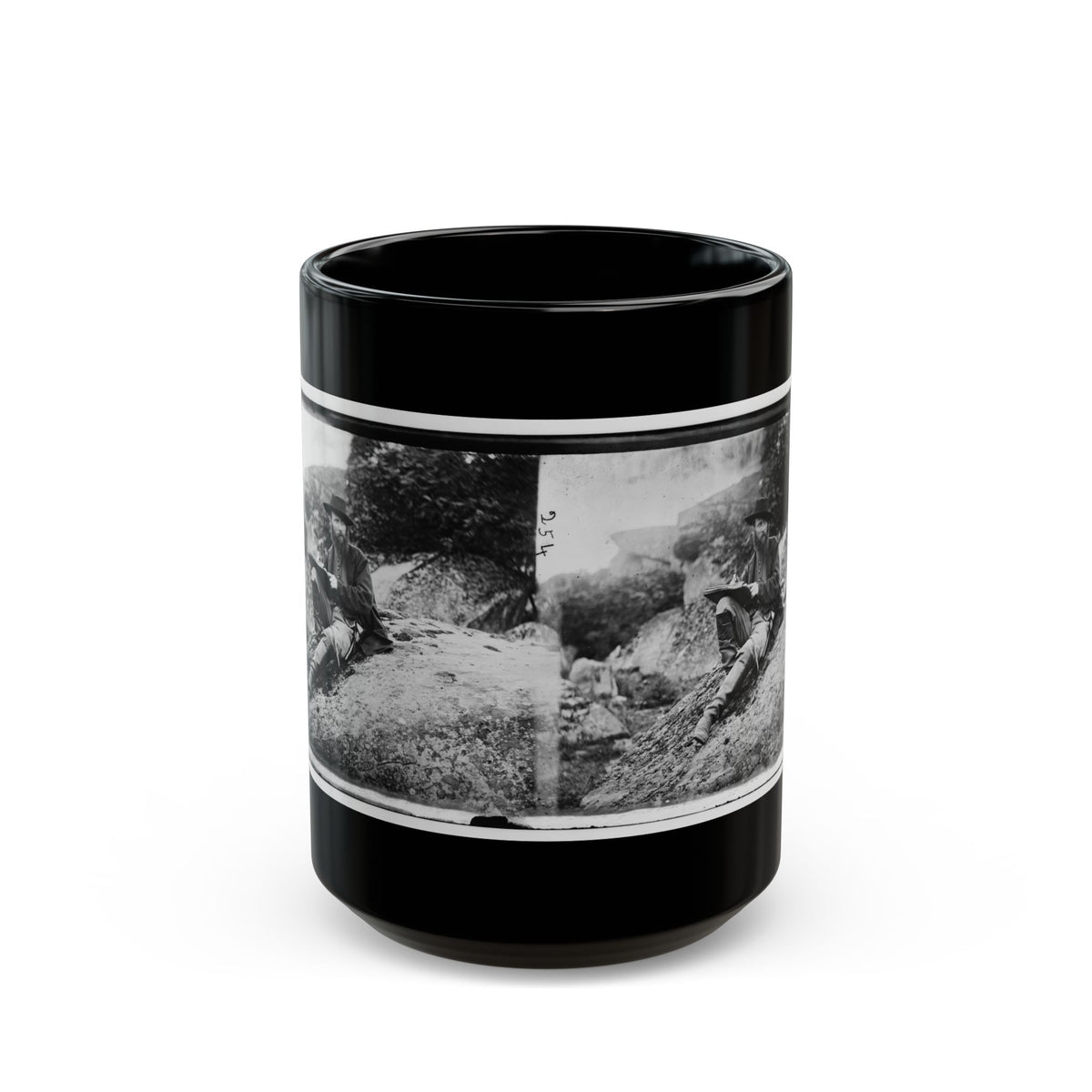 Gettysburg, Pa. Alfred R. Waud, Artist Of Harper's Weekly, Sketching On Battlefield (U.S. Civil War) Black Coffee Mug