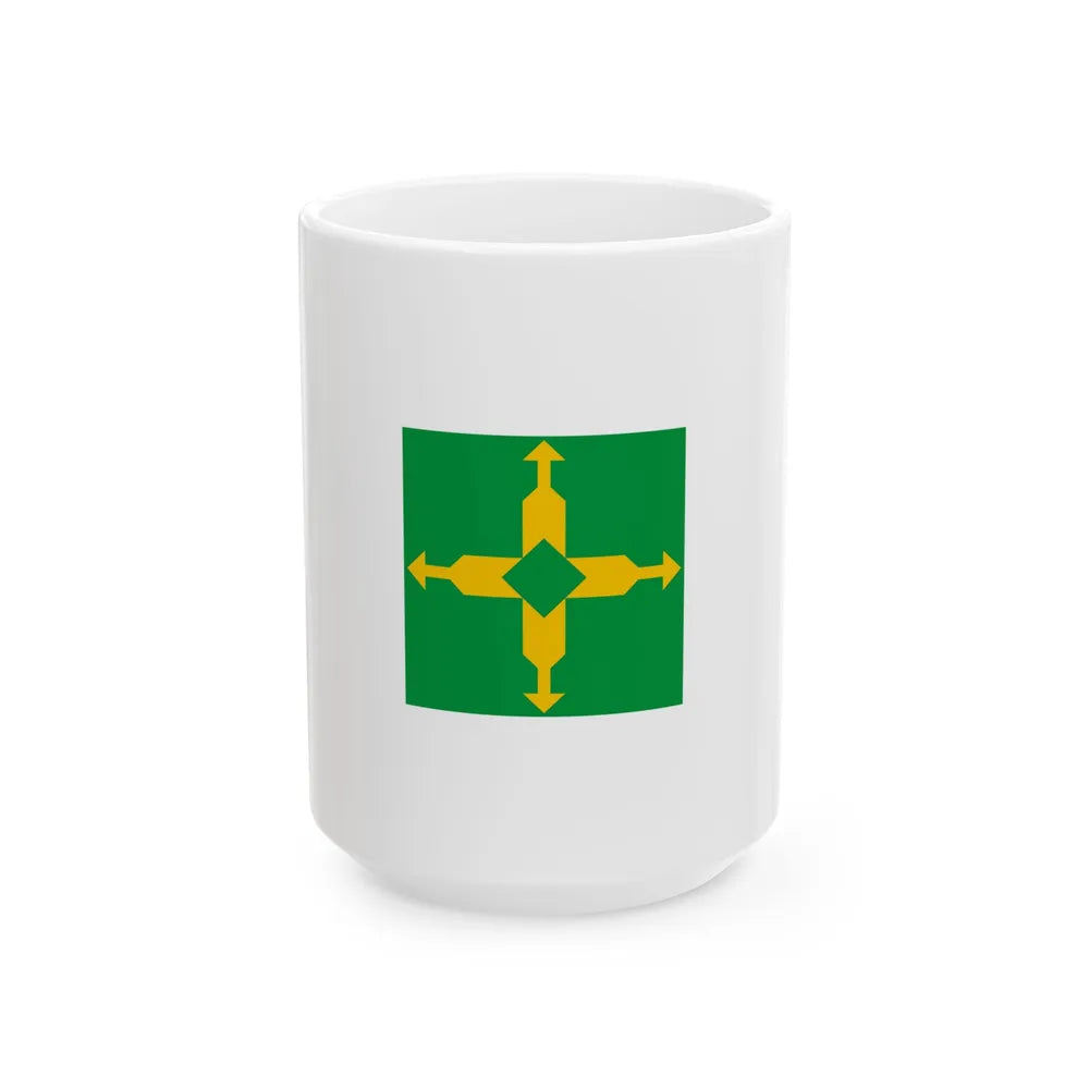 Flag of the Federal District Brazil - White Coffee Mug-15oz-Go Mug Yourself