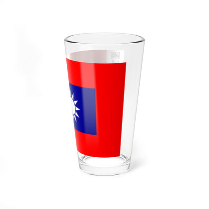 Flag of the 8th route army (China) Pint Glass 16oz