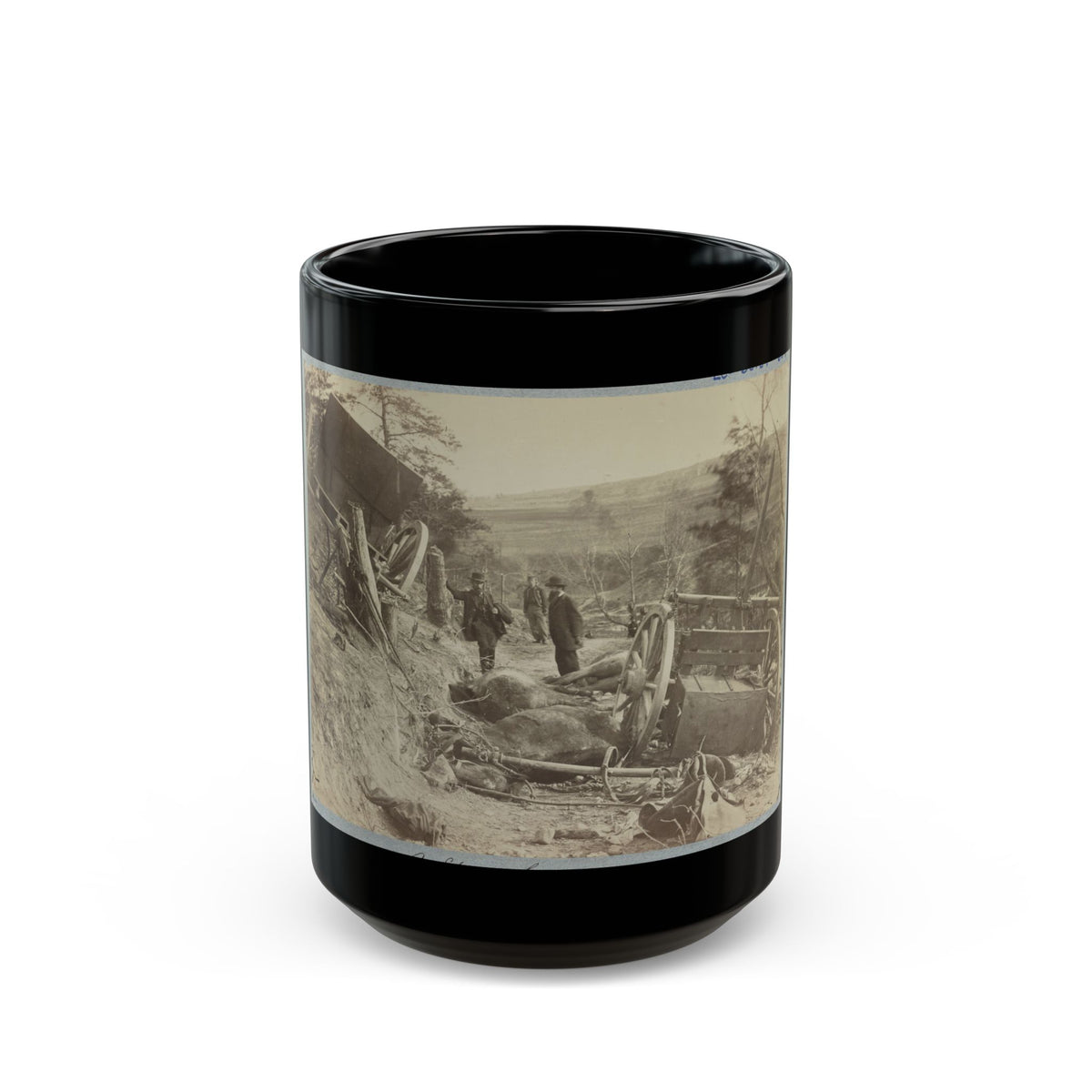 A Shattered Caisson, Fredericksburg, Va. (U.S. Civil War) Black Coffee Mug
