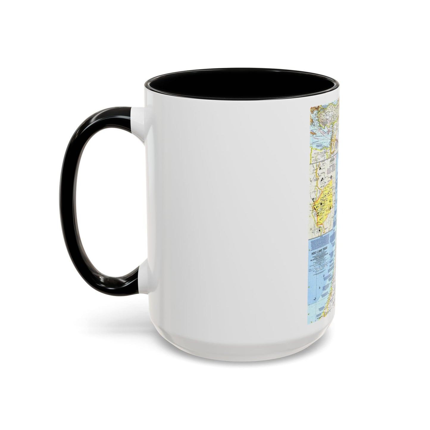 Middle East - Holy Land Today (1963) (Map) Accent Coffee Mug