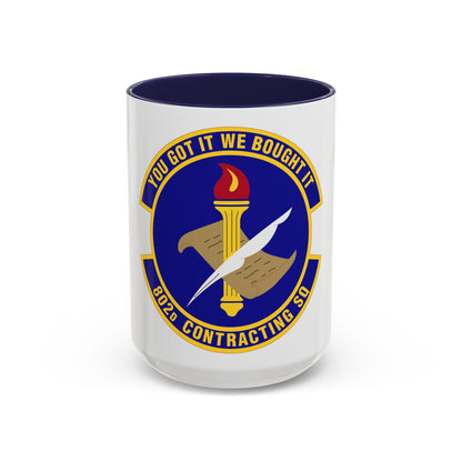 802d Contracting Squadron (U.S. Air Force) Accent Coffee Mug