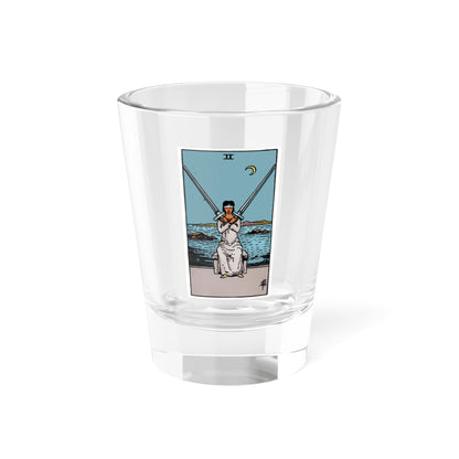 The 2 of Swords (Tarot Card) Shot Glass 1.5oz-1.5oz-Go Mug Yourself