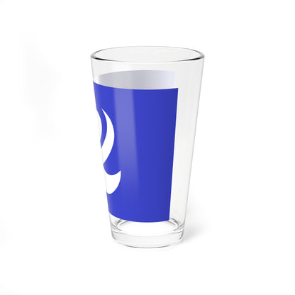 Flag of Kamiamakusa Kumamoto Blue BG variant (Japan) Pint Glass 16oz
