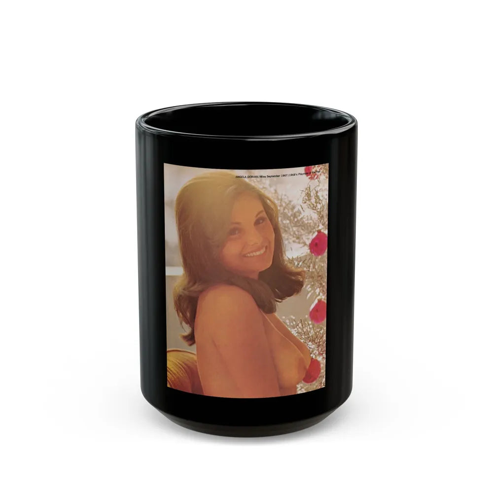 Victoria Vetri #99 - Topless2 (Vintage Female Icon) Black Coffee Mug-15oz-Go Mug Yourself