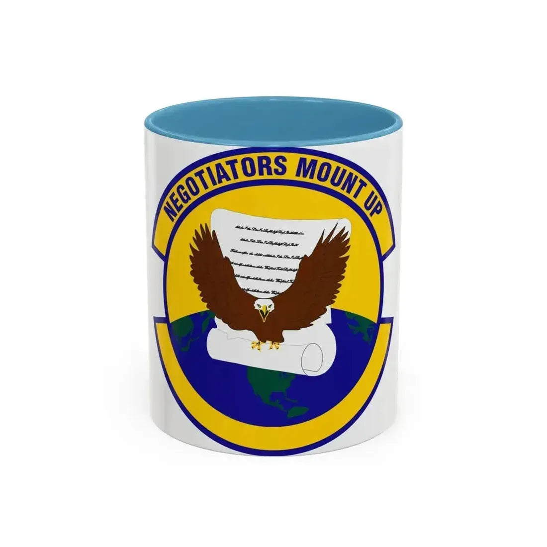 766 Enterprise Sourcing Squadron AFMC (U.S. Air Force) Accent Coffee Mug 11oz Light Blue - Go Mug Yourself