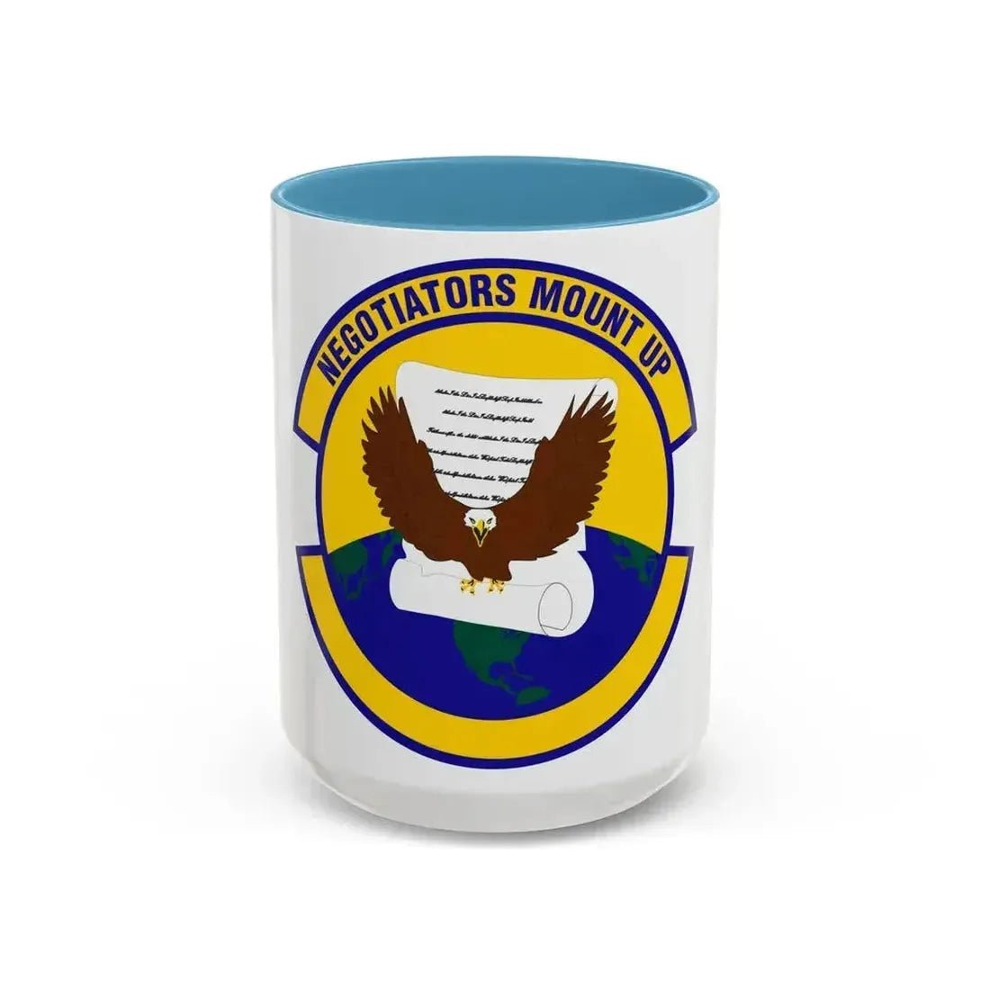 766 Enterprise Sourcing Squadron AFMC (U.S. Air Force) Accent Coffee Mug 15oz Light Blue - Go Mug Yourself