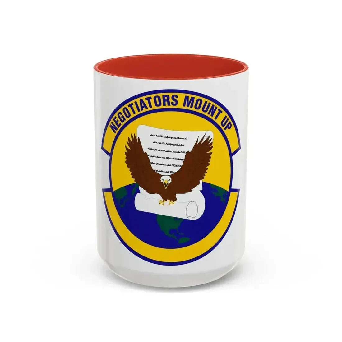 766 Enterprise Sourcing Squadron AFMC (U.S. Air Force) Accent Coffee Mug 15oz Red - Go Mug Yourself