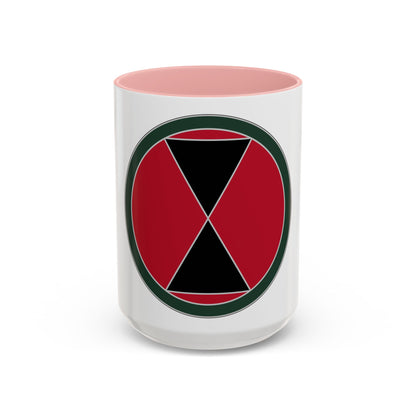 7 Infantry Division (U.S. Army) Accent Coffee Mug
