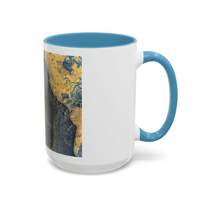 Pacific Ocean Floor (1969) (Map) Accent Coffee Mug