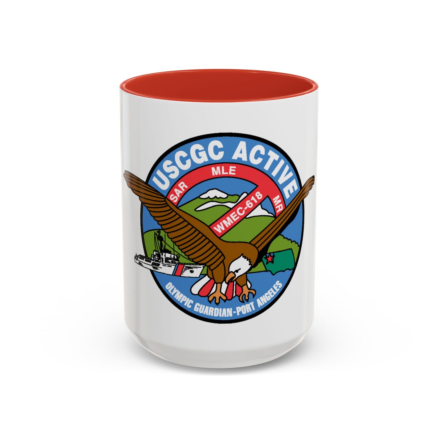 USCGC Active WMEC 618 (U.S. Coast Guard) Accent Coffee Mug