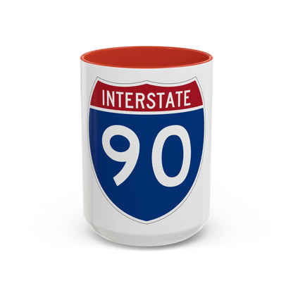 Interstate 90 (U.S. Highways) Accent Coffee Mug