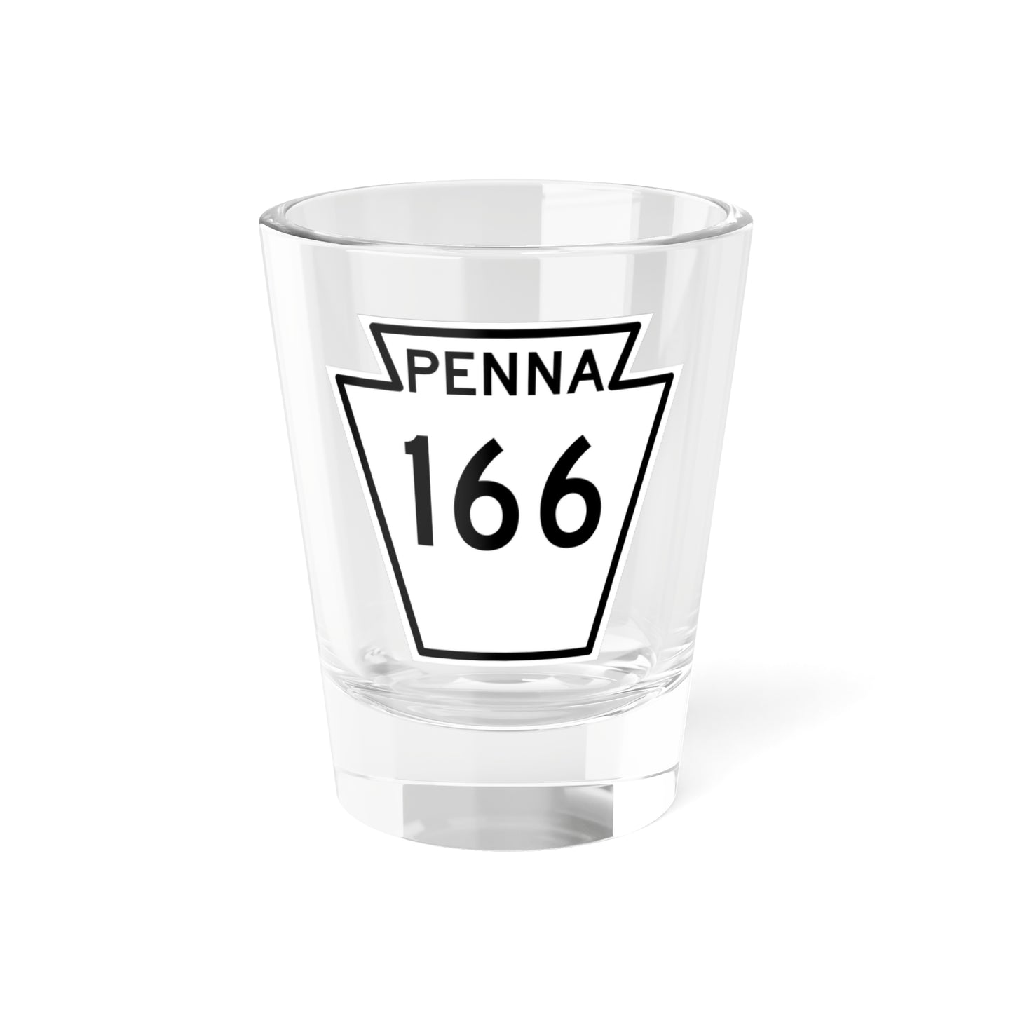 PA-166 1948 (Pennsylvania) (Road Sign) Shot Glass 1.5oz