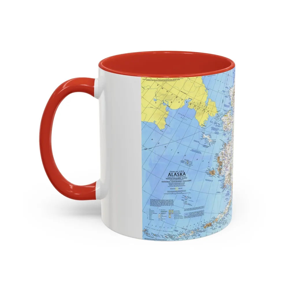 USA - Alaska (1975) (Map) Accent Coffee Mug-Go Mug Yourself