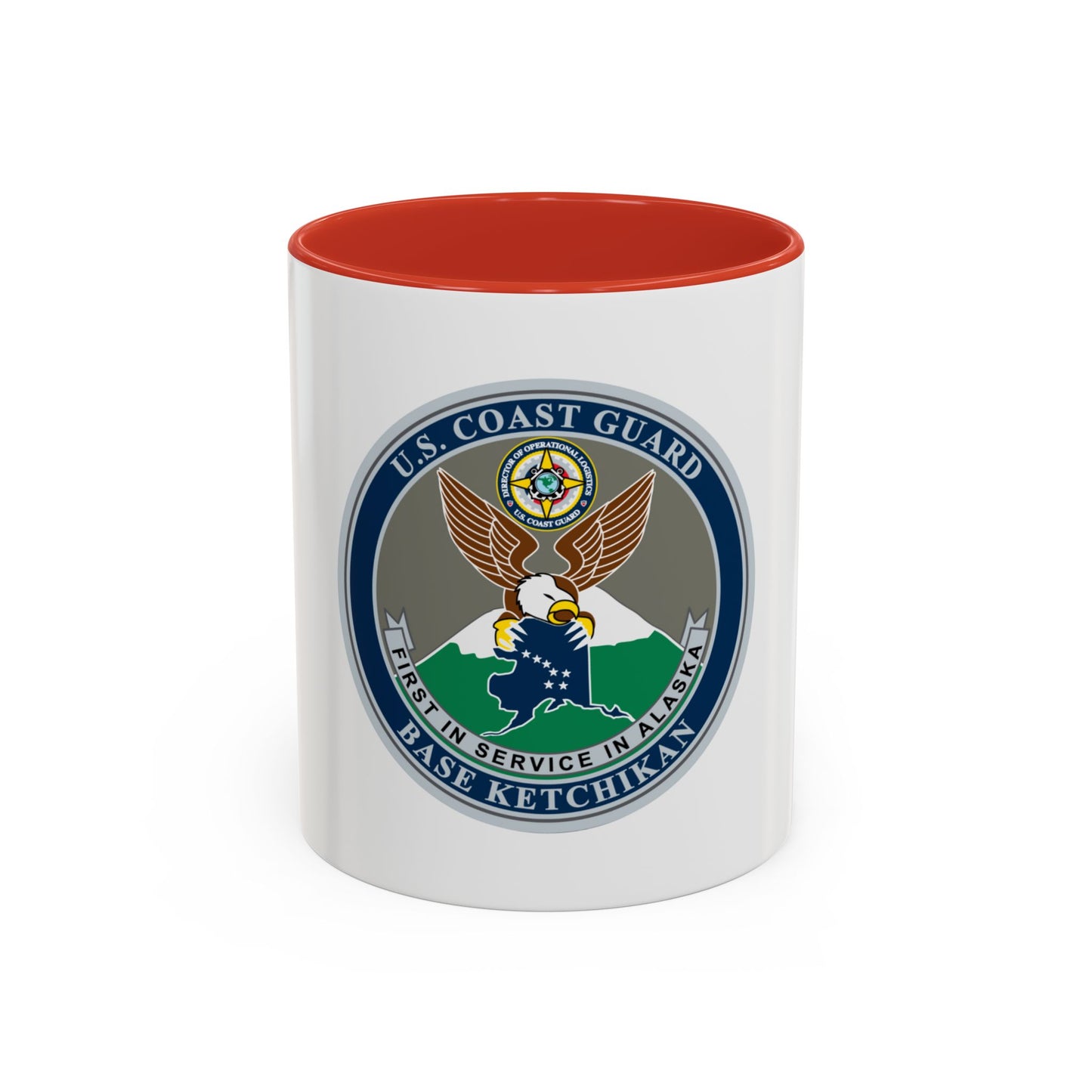 USCG Base Ketchikan (U.S. Coast Guard) Accent Coffee Mug
