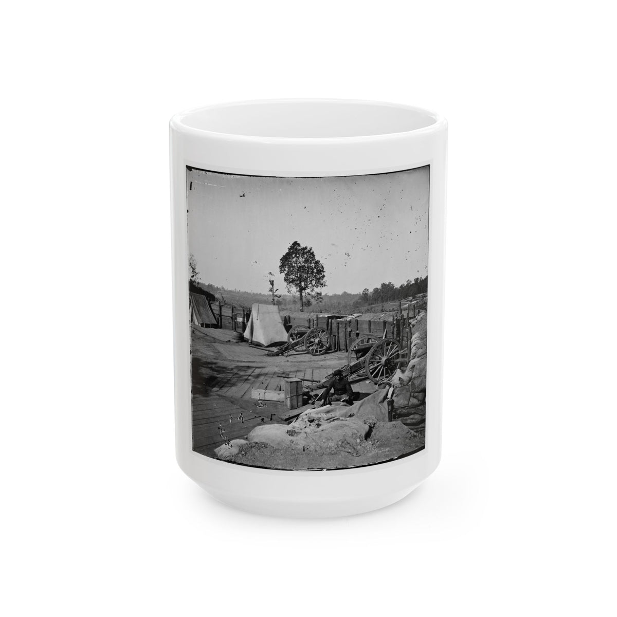 Atlanta, Georgia. Confederate Fort In Front Of Atlanta-2 (U.S. Civil War) White Coffee Mug