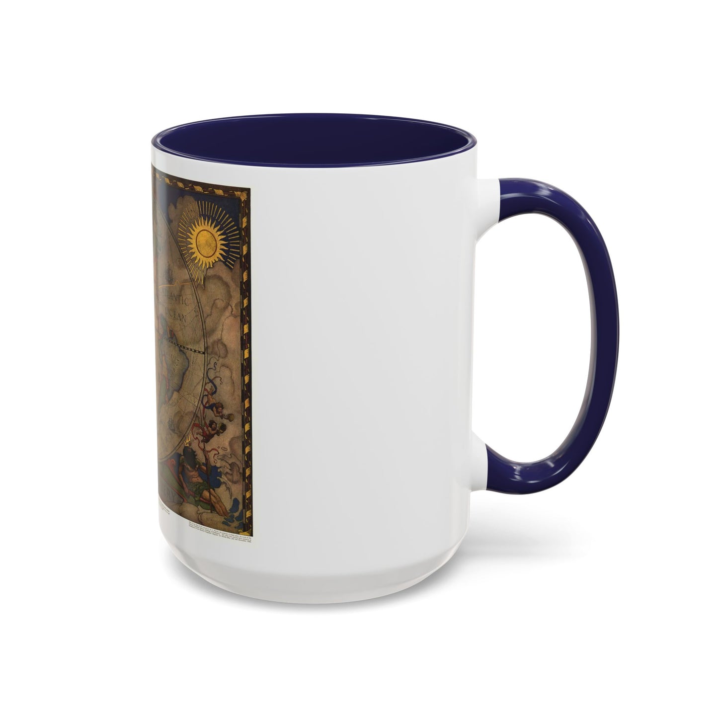 Map of Discovery- Western Hemisphere (1928) (Map) Accent Coffee Mug