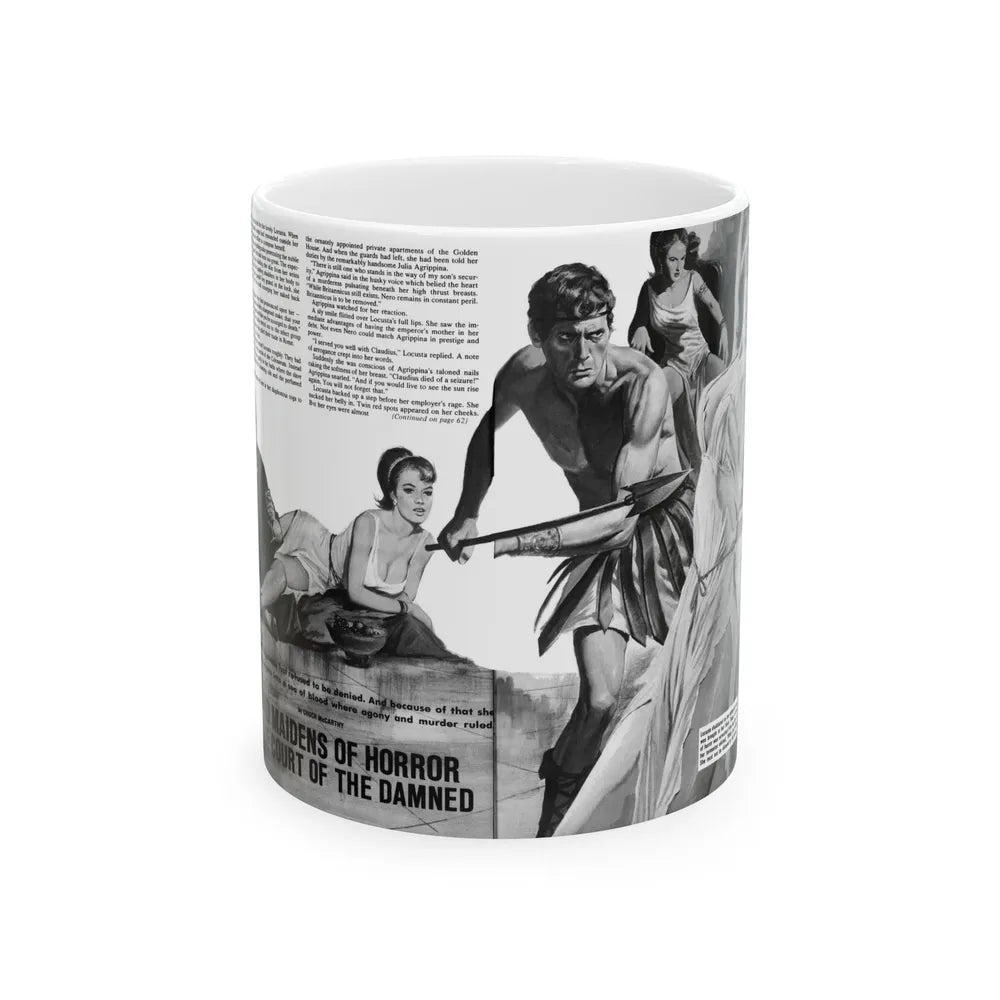 Hand Maidens of Horror in the Court of the Damned, World of Men - White Coffee Mug-11oz-Go Mug Yourself