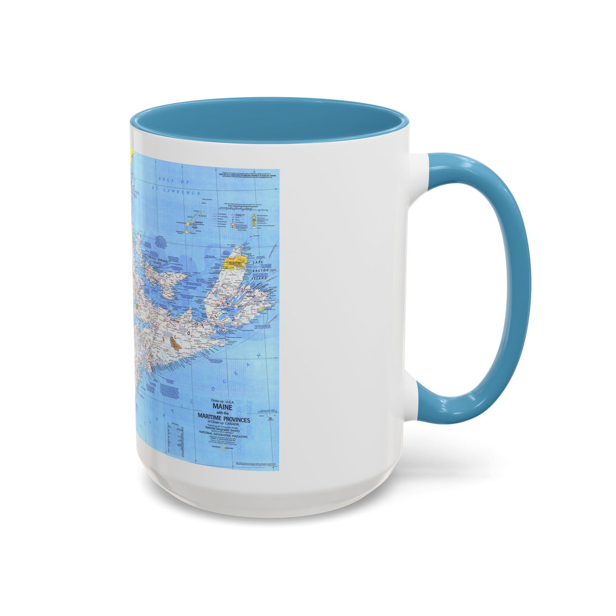 Canada - Maine, with the Maritime Provinces 1 (1975) (Map) Accent Coffee Mug