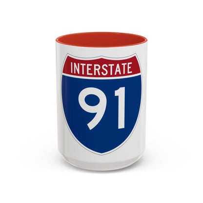 Interstate 91 (U.S. Highways) Accent Coffee Mug