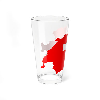 Flag-map of Switzerland (Switzerland) Pint Glass 16oz