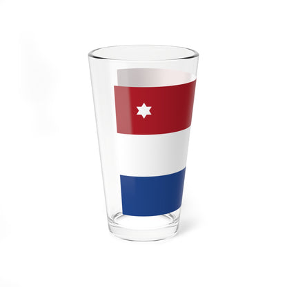 Rank flag of Commodore for the Royal Netherlands Navy (Netherlands) Pint Glass 16oz