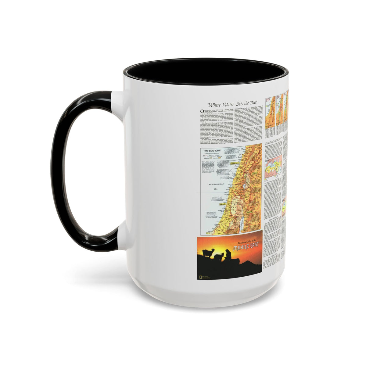 Middle East - The Peoples 2 (1972) (Map) Accent Coffee Mug