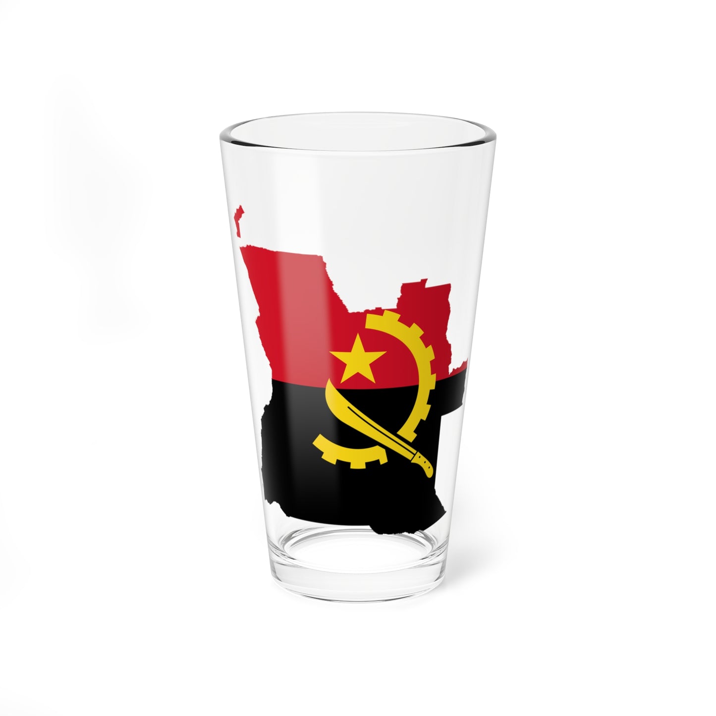 Flag map of Angola (Angola) Pint Glass 16oz