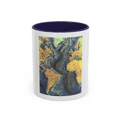 Atlantic Ocean Floor (1968) (Map) Accent Coffee Mug