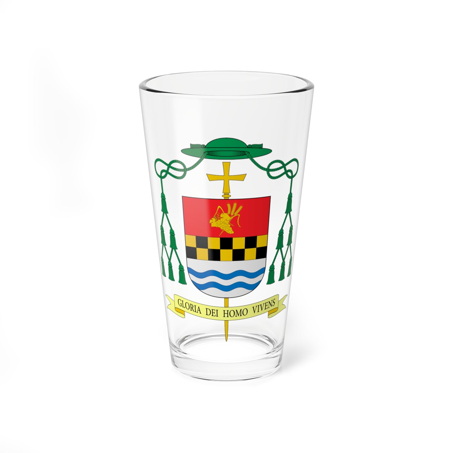 Escudo de Javier del Río Sendino (Spain) (Coat of Arms) Pint Glass 16oz