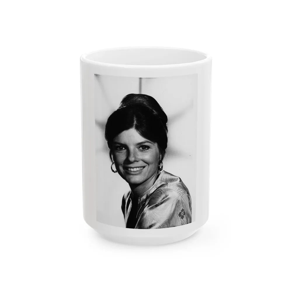 Katharine Ross #98 (Vintage Female Icon) White Coffee Mug-15oz-Go Mug Yourself