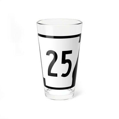 Arkansas 25 (Arkansas) (Road Sign) Pint Glass 16oz