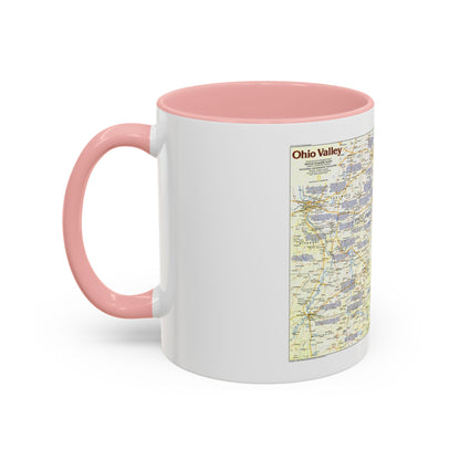 USA - Ohio Valley 1 (1985) (Map) Accent Coffee Mug