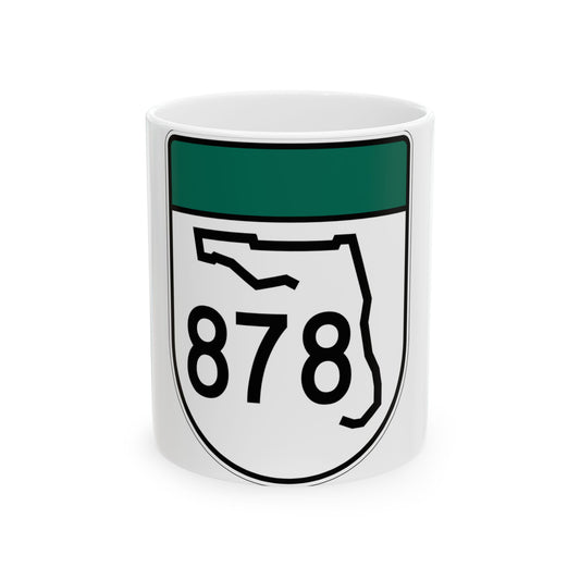Free Florida 878 (Florida) (Road Sign) White Coffee Mug