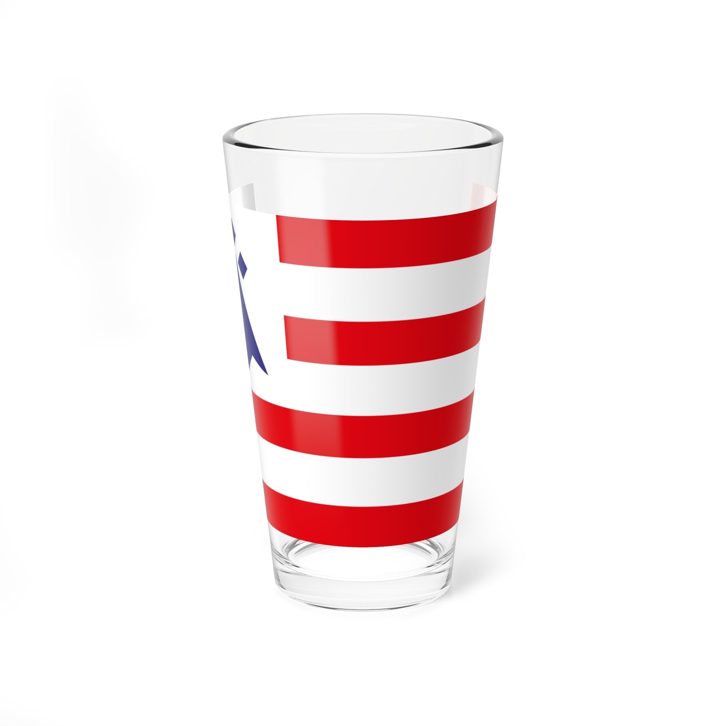 Chtou District Flag (France) Pint Glass 16oz