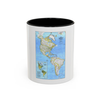 Americas, The (1979) (Map) Accent Coffee Mug