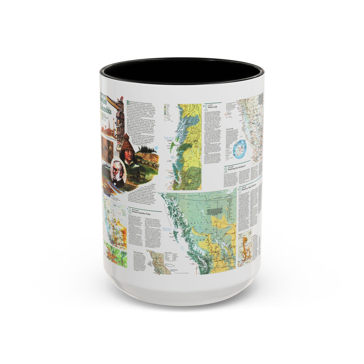 Canada - British Columbia 2 (1992) (Map) Accent Coffee Mug