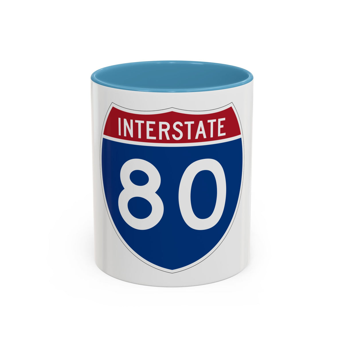 Interstate 80 (U.S. Highways) Accent Coffee Mug